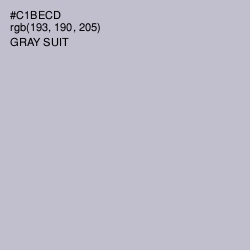 #C1BECD - Gray Suit Color Image